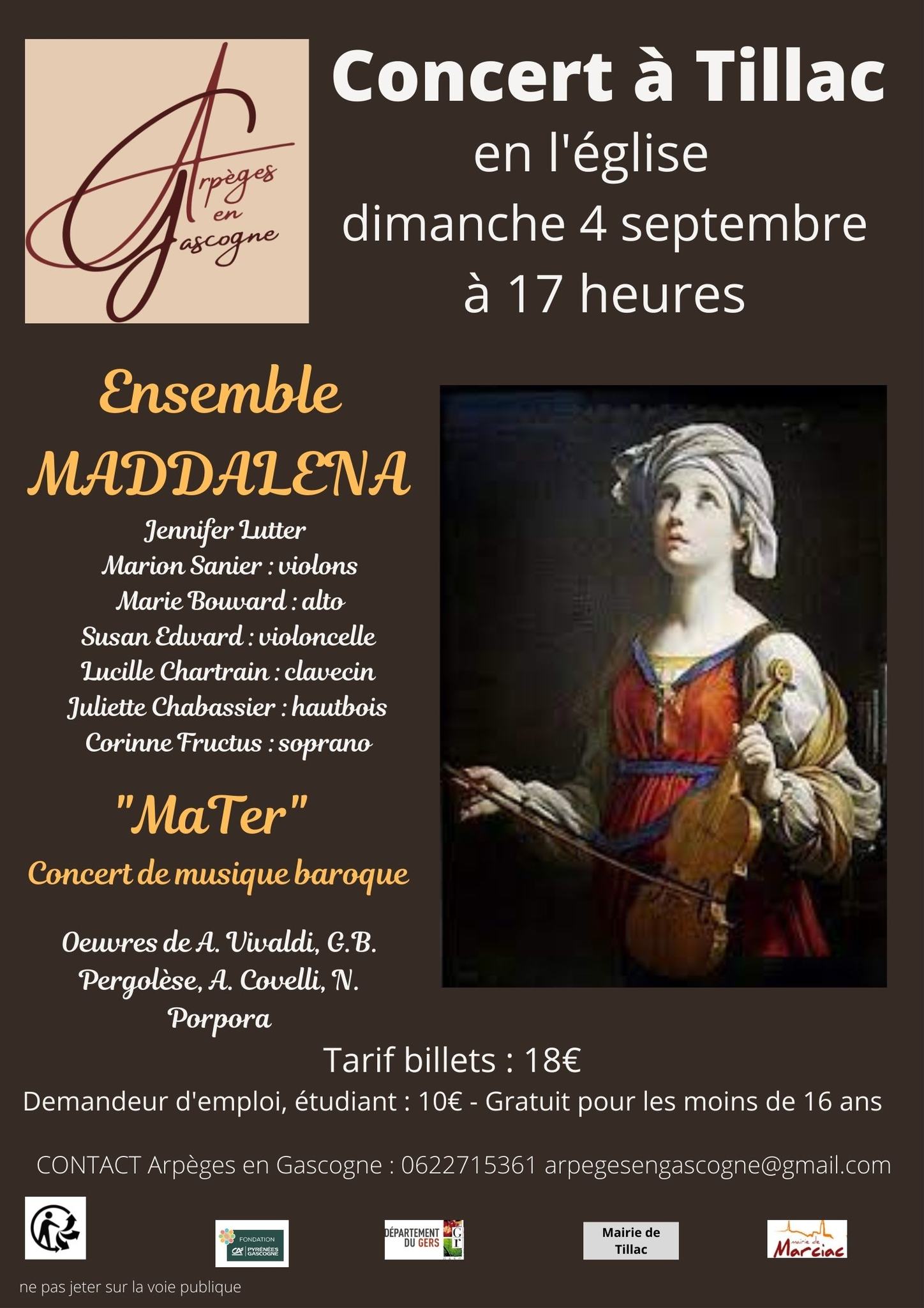 Concert MaTer (Ensemble MADDALENA) le 04/09/2022