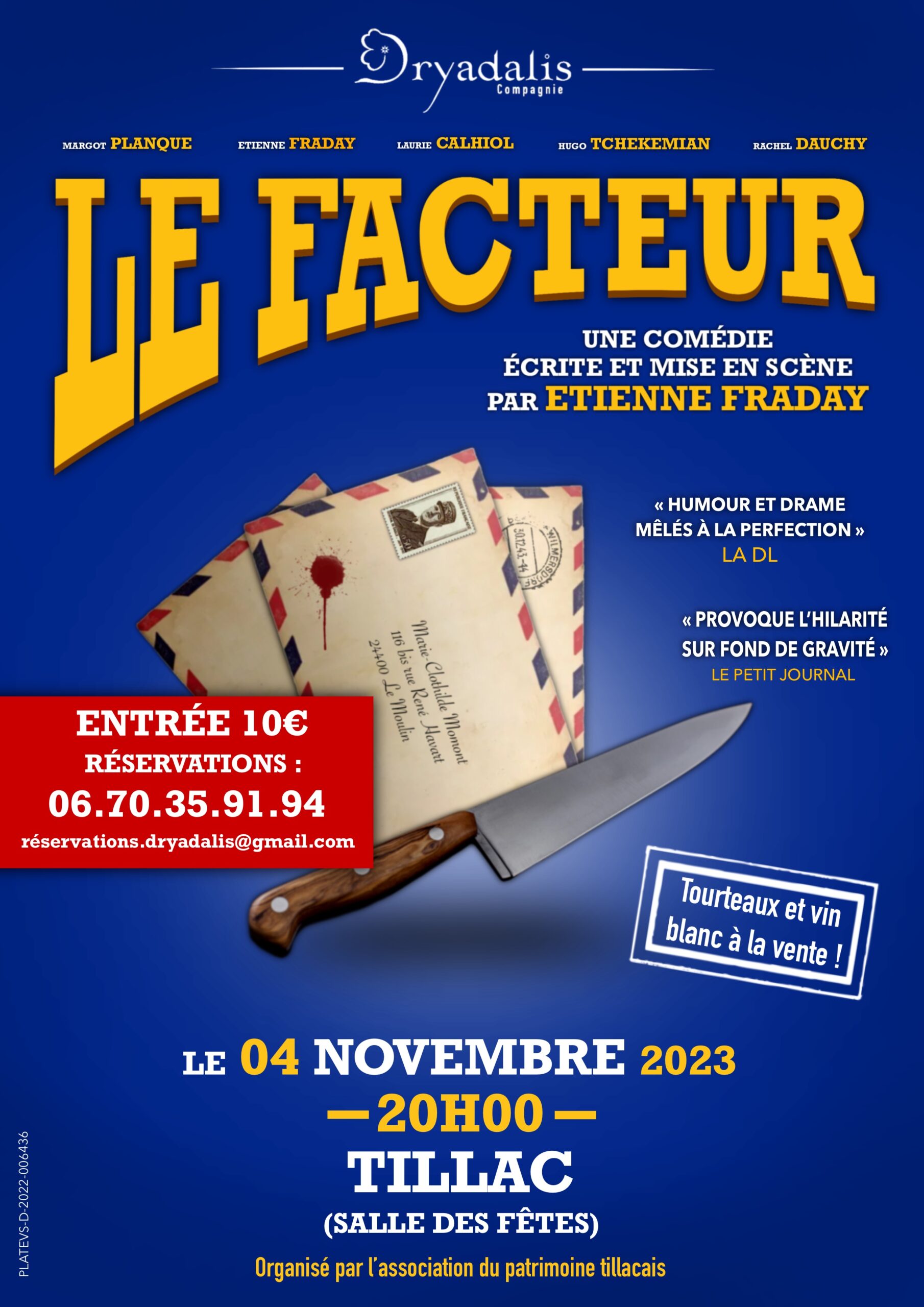 Théâtre Le Facteur TILLAC le 04/11/2023
