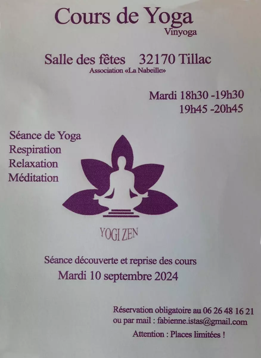 2024 - Cours de Yoga - Fabienne Istas